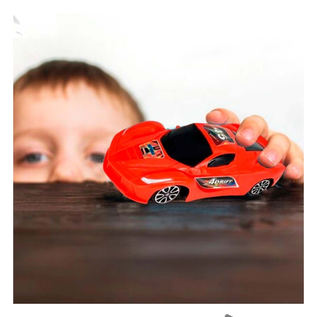 GENERICO - Pack4 Auto Infantil para Jugar de Niños en Color Rojo