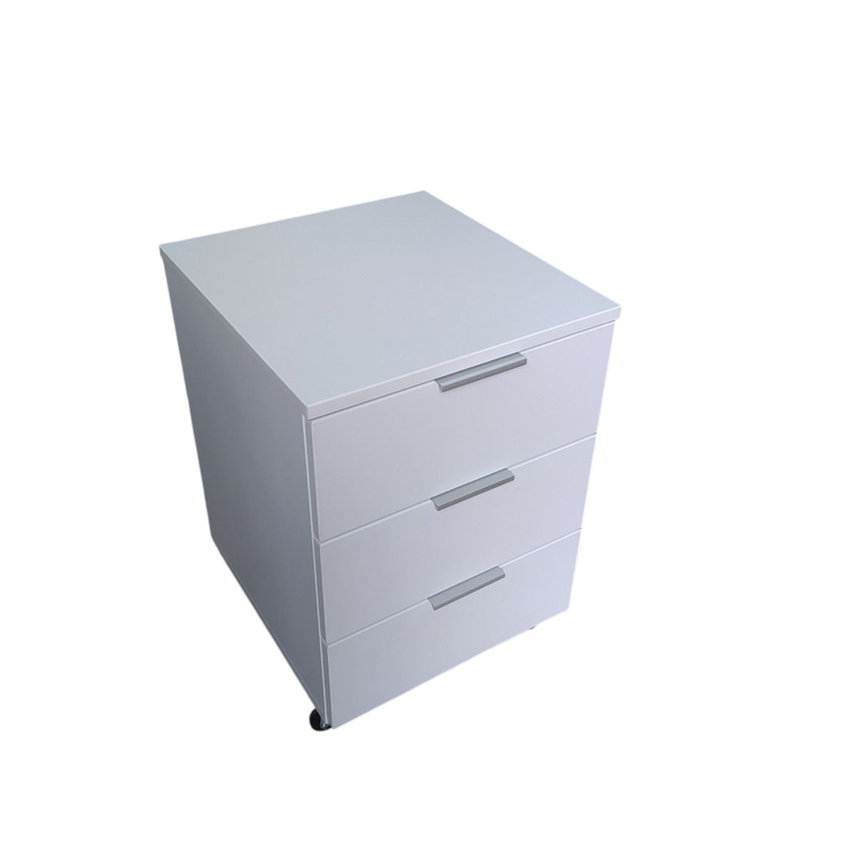 GENERICO - Cajonera De 3 Cajones Con Ruedas Y Chapa Blanco