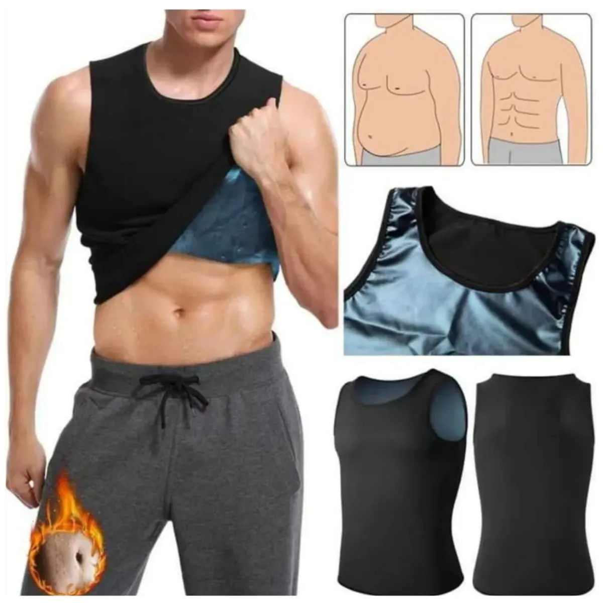 GENERICO - Faja Reductora de Calorias Efecto Sauna Hombre