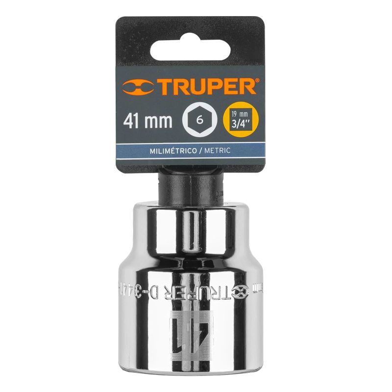 TRUPER - Dado de 41 mm 6 puntas cuadro 34 Truper - 14993