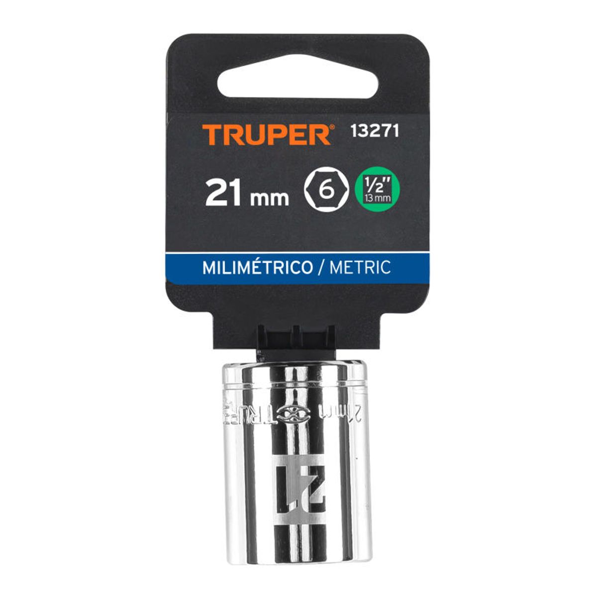 TRUPER - Dado hexagonal encastre 12 de 21 mm Truper - 13271