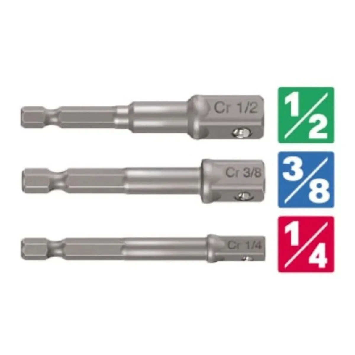 TRUPER - Juego De Adaptadores Para Dados 14 38 12puLG Truper