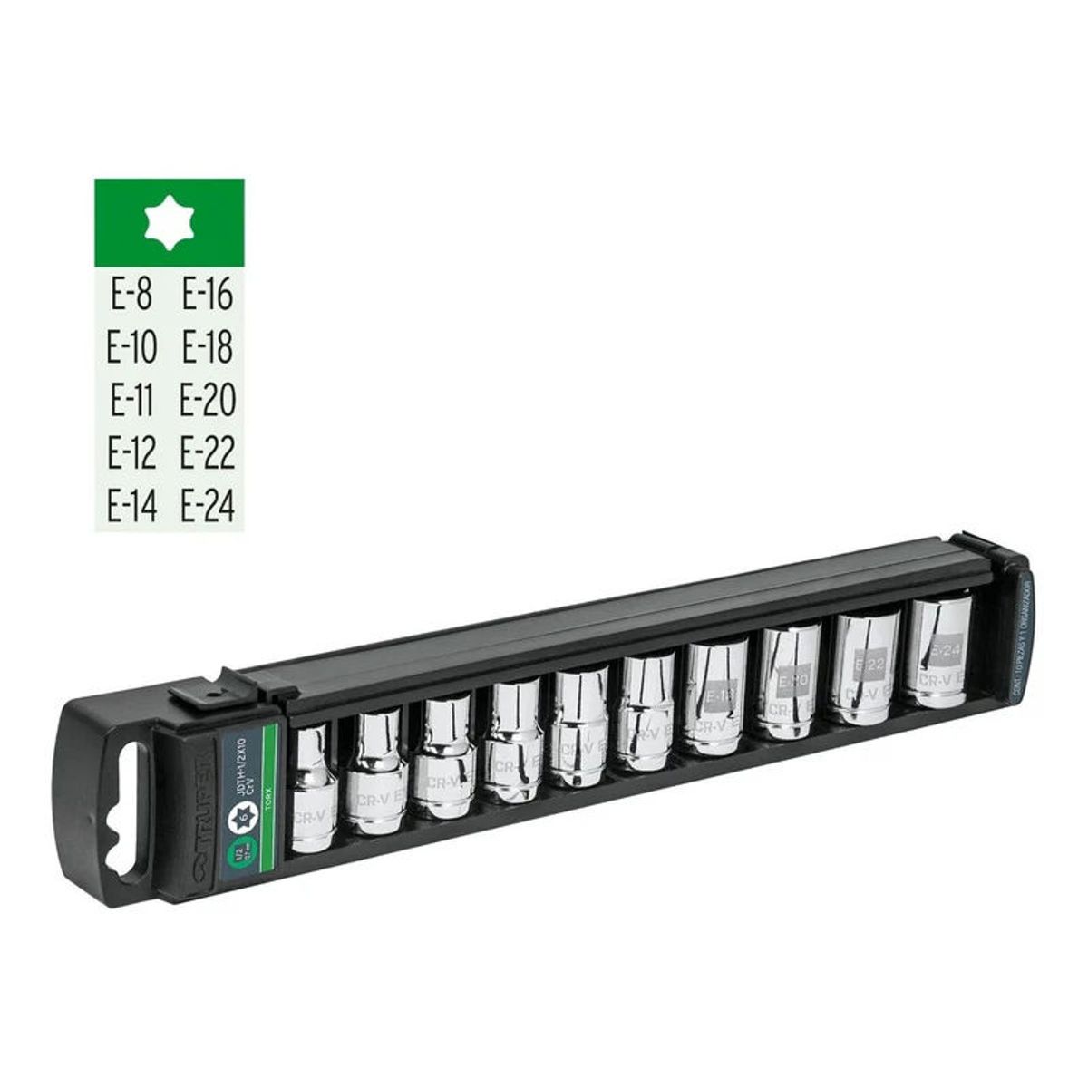 TRUPER - Juego de 10 dados torx encastre 12 Truper - 10026