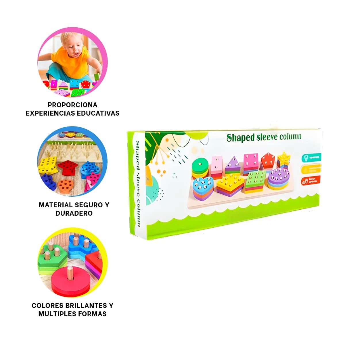 GENERICO - Pack12 Set Infantilde Encaje con Piezas de 10 Formas