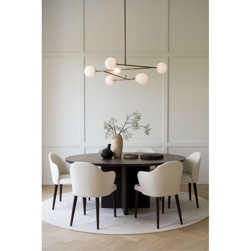 STIL NOVO - JUEGO DE COMEDOR 6 SILLAS BRENDA MARFIL