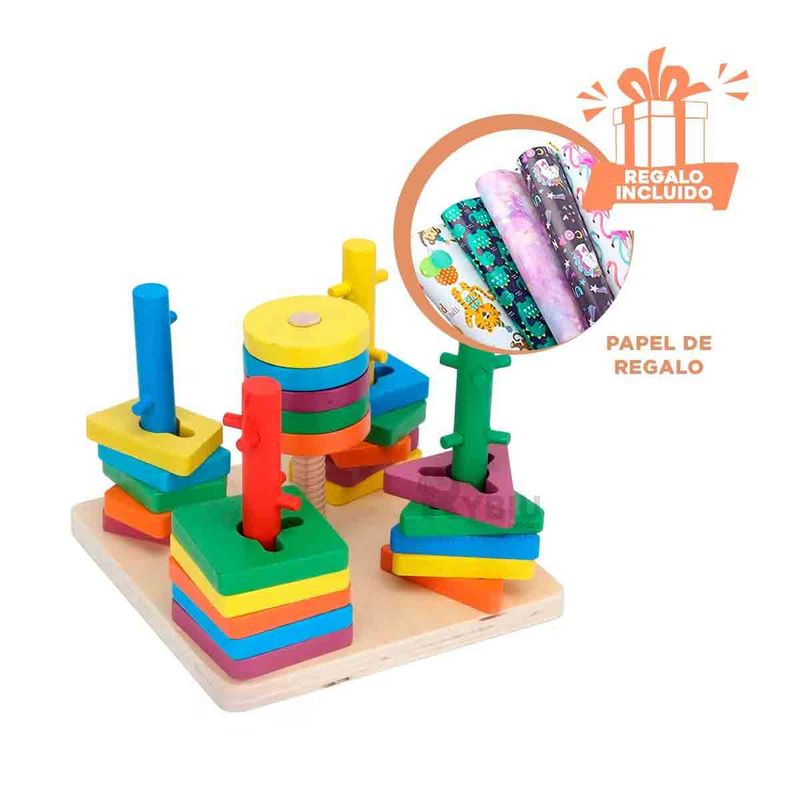 GENERICO - Juguete Didactico de Encaje Multicolor JU29370 Y+Papel de Re