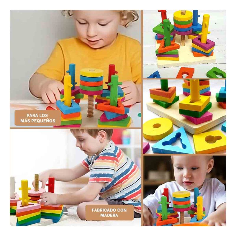 GENERICO - Pack6 Juguete de Encaje Multicolor JU29370 Y+Ligas de Regalo