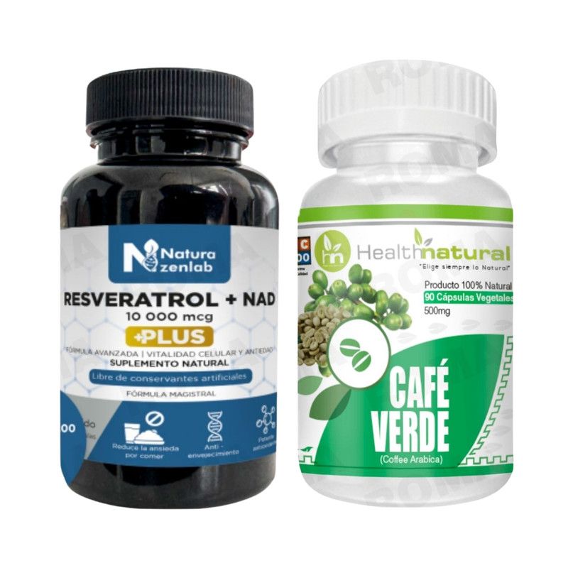 HEALTHNATURAL - RESVERATROL + NAD + CAFÉ VERDE HEALTHNATURAL