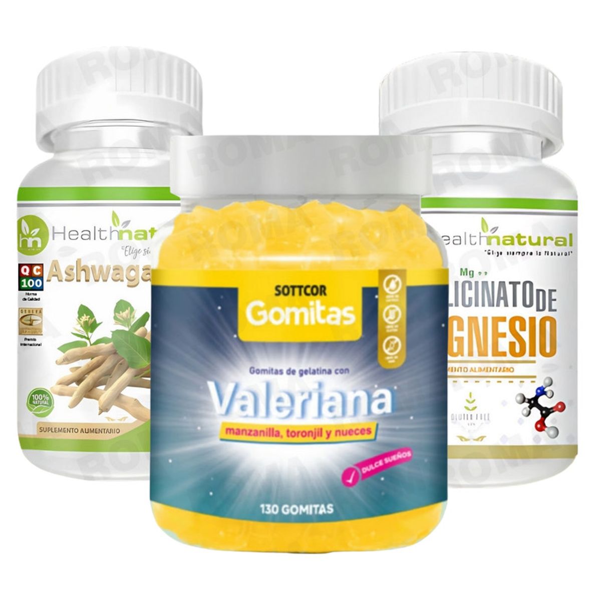 HEALTHNATURAL - ASHWAGANDHA+GOMITAS VALERIANA+BISGLICINATO DE MAGNESIO HEALTHNATURAL