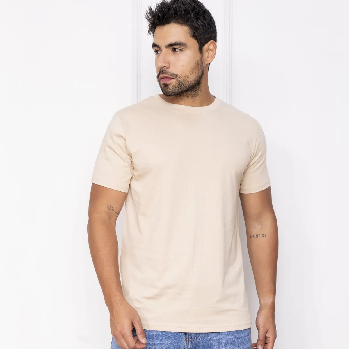 NEW YORK STARS - Polo Manga corta -beige