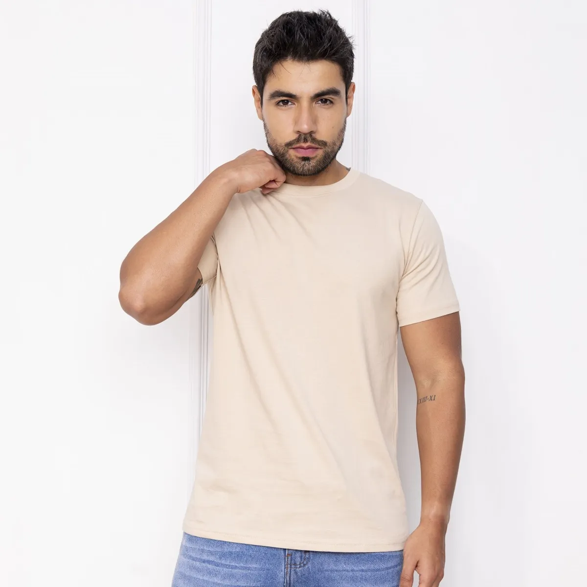NEW YORK STARS - Polo Manga corta -beige