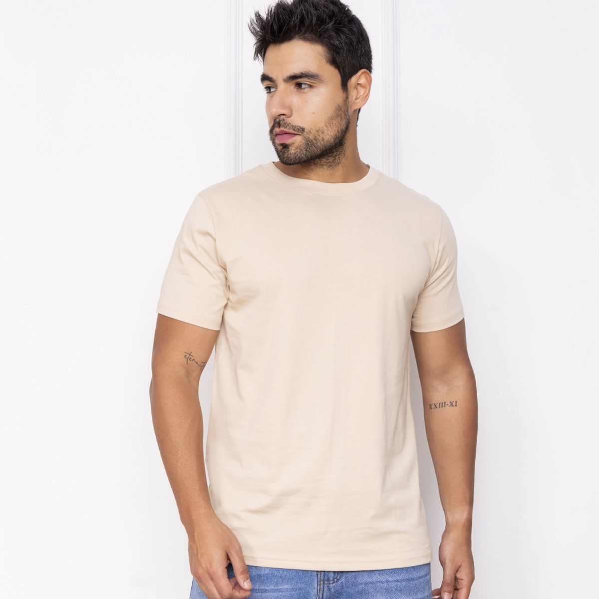 NEW YORK STARS - Polo Manga corta -beige
