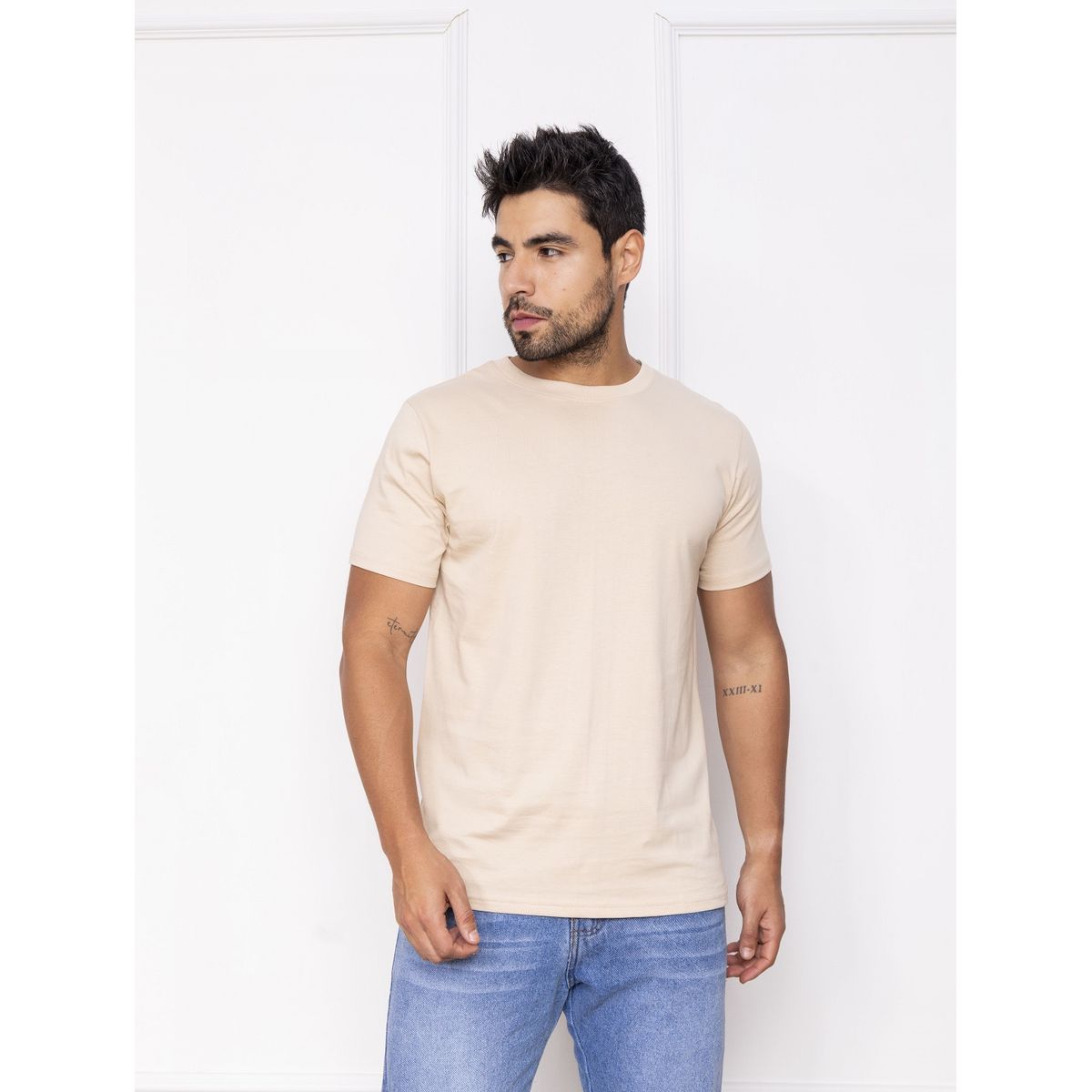 NEW YORK STARS - Polo Manga corta -beige