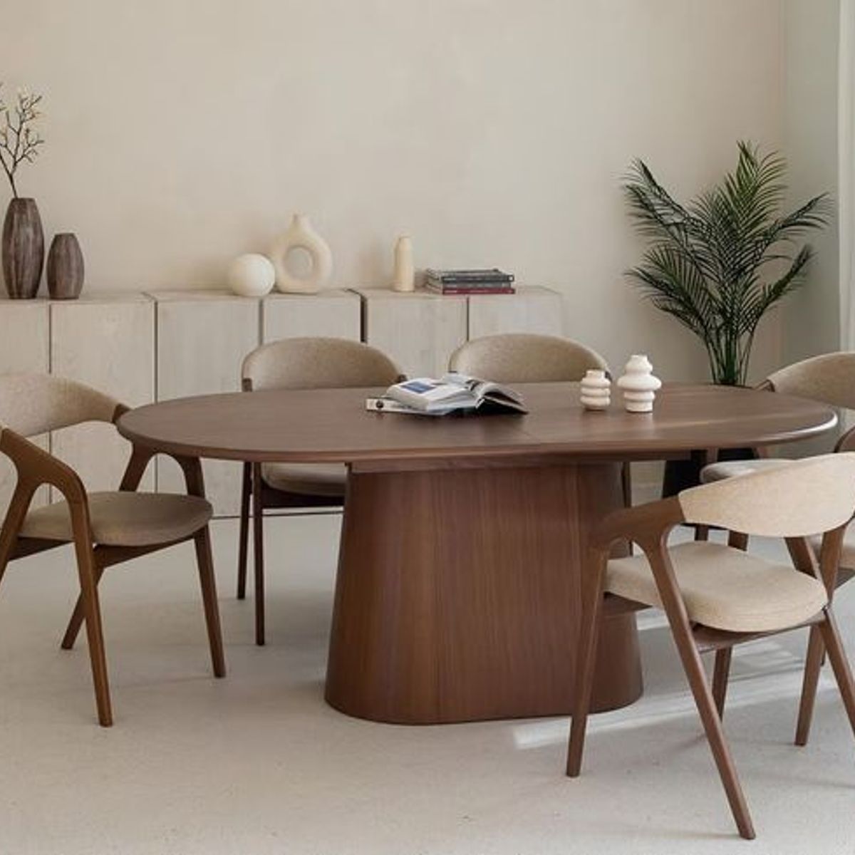 STIL NOVO - JUEGO DE COMEDOR 6 SILLAS AURA BEIGE