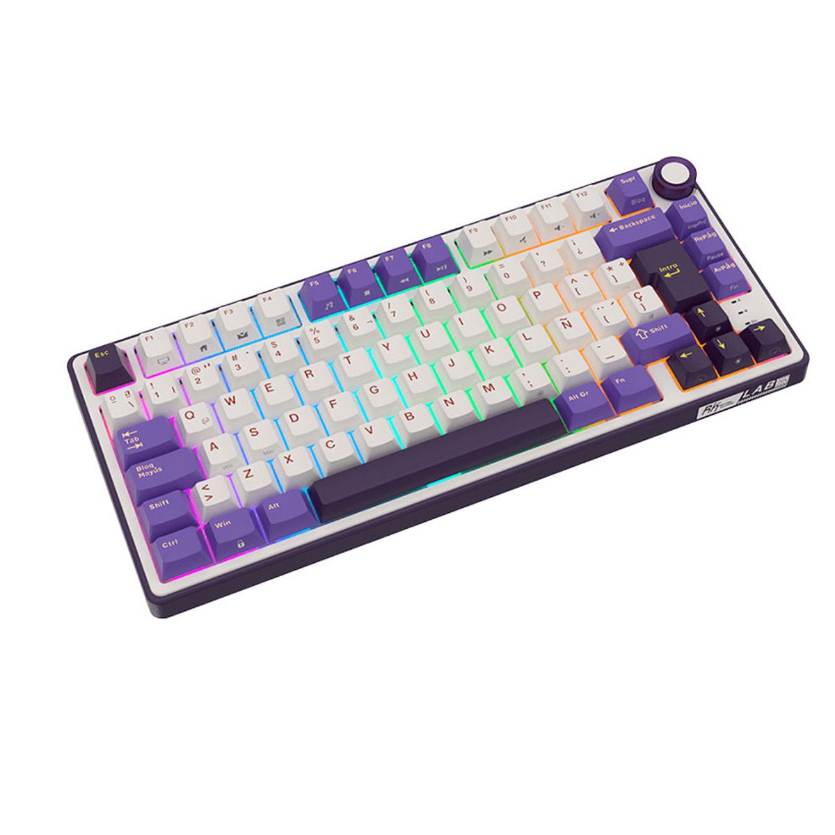 ROYAL KLUDGE - Teclado Royal Kludge RK R75 mecanico BLACKBERRY -SILVER