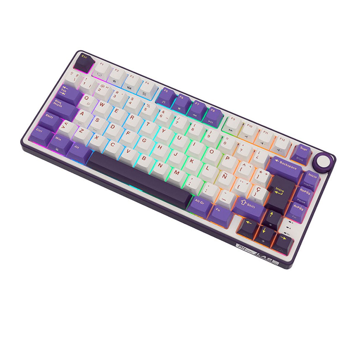 ROYAL KLUDGE - Teclado Royal Kludge RK R75 mecanico BLACKBERRY -SILVER