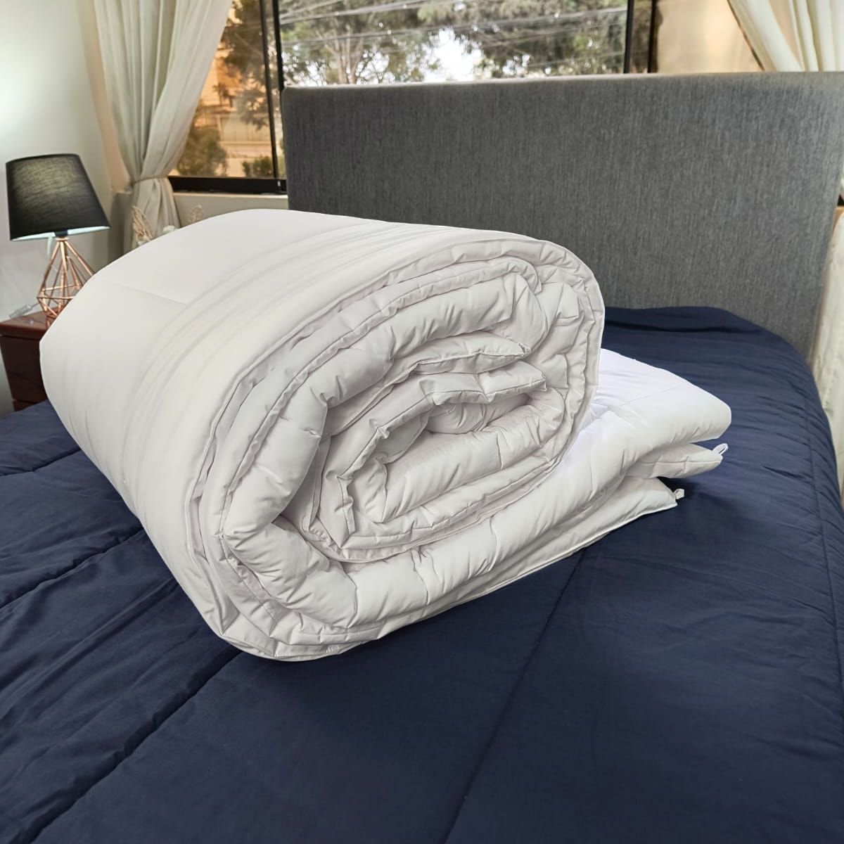 AMADEUS HOME - Juego de Plumón cama King Size + Funda Duvet ¡Relleno Tacto Pluma