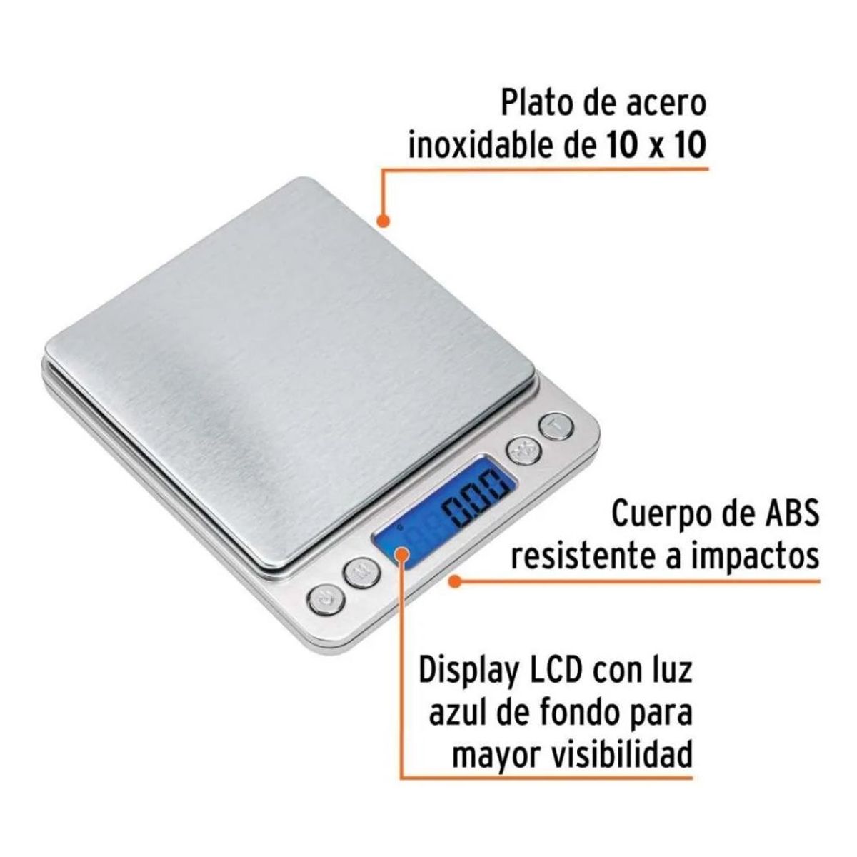 GENERICO - Balanza Digital Mini de Precision -Acero