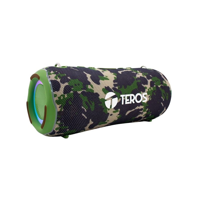 GENERICO - Parlante Portátil Teros Te-6046G De 40W Verde Militar Camuflado - Pote