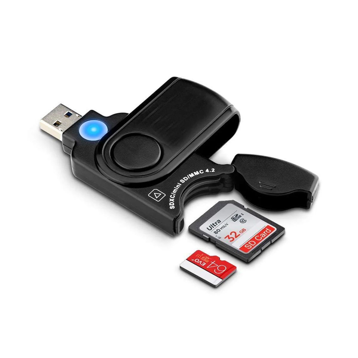 GENERICO - Lector Y Grabador De Tarjetas De Memoria Encore U329 - Compacto Y Rápido, Ideal Para Trans