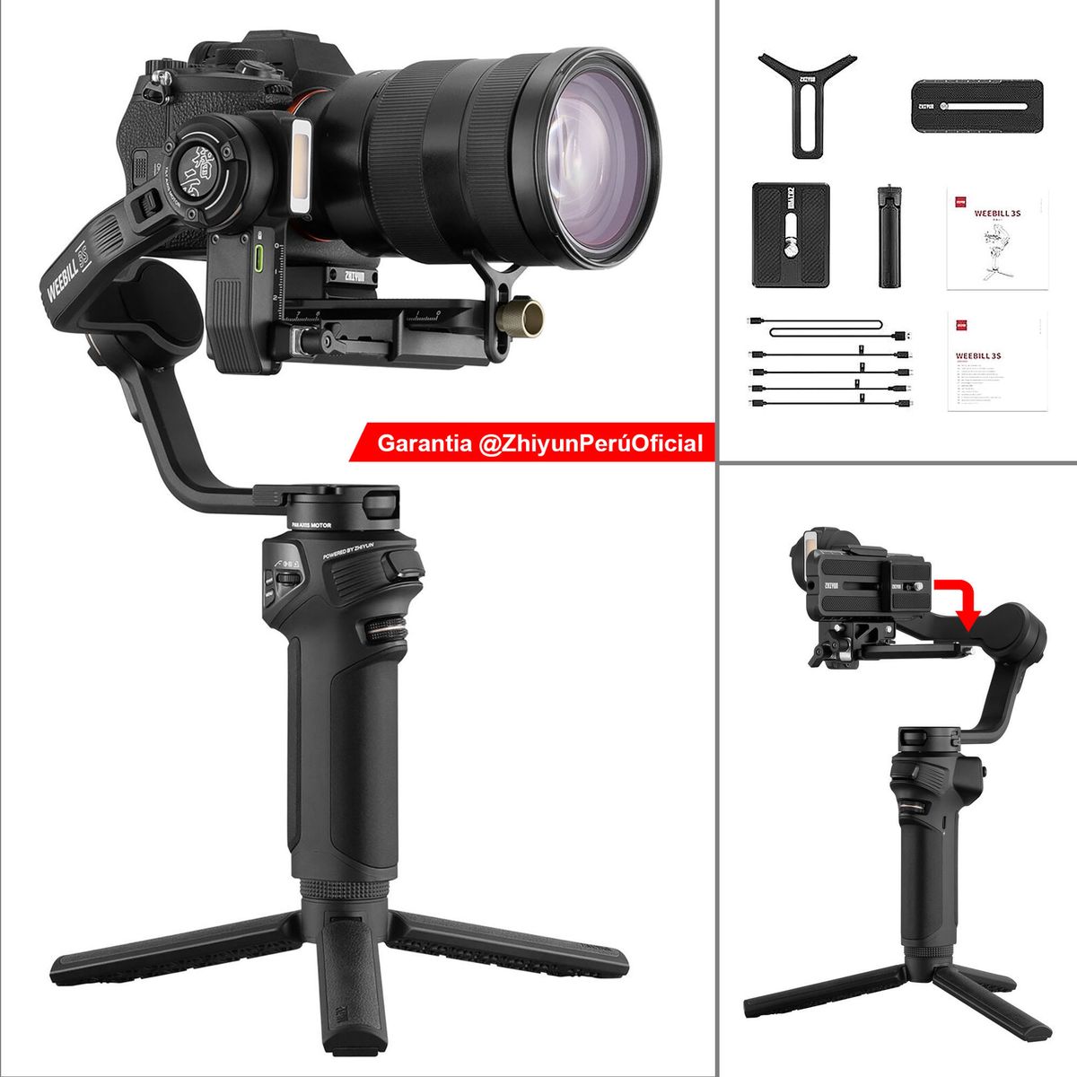 ZHIYUN - ZHIYUN Weebill 3S - Carga hasta 3.5 Kilos - Gimbal Estabilizador