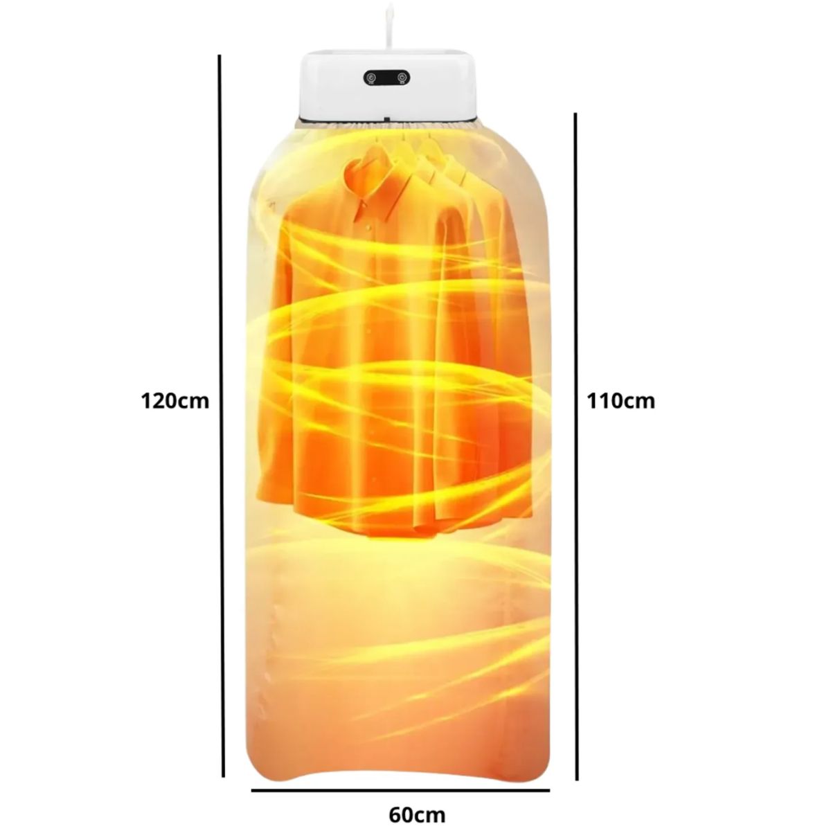 GENERICO - Secador De Ropa Portátil Eléctrica Plegable 10Kg