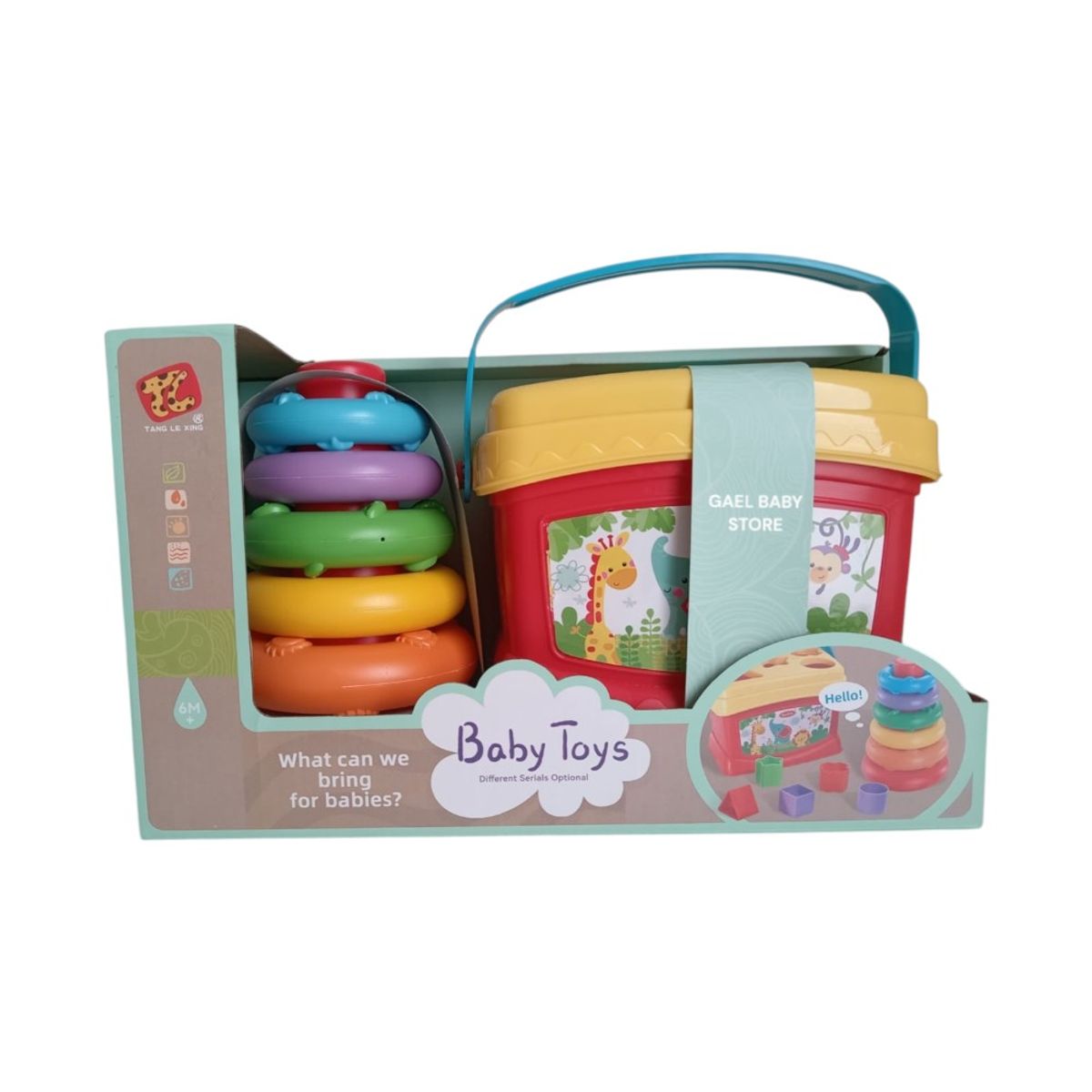 GENERICO - SET DE JUGUETES DIDÁCTICOS 2 EN 1 PARA BEBÉS