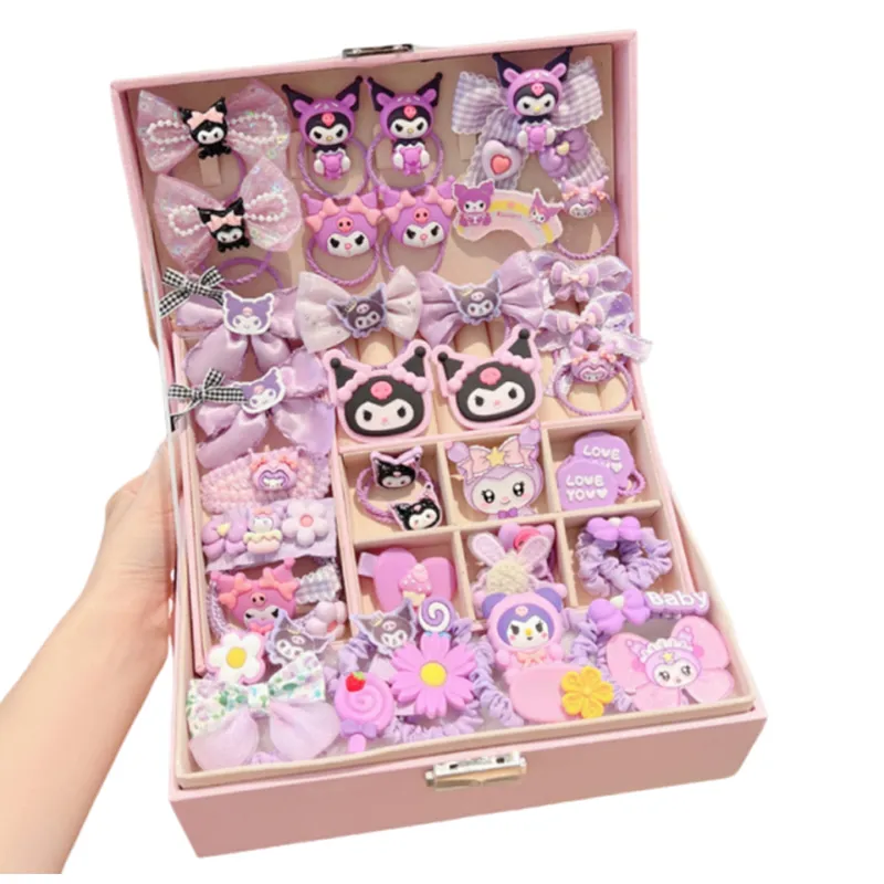 OVOTOUMI - Set 41 Kuromi Accesorios Cabello Con Horquillas Y Diademas Para Dama