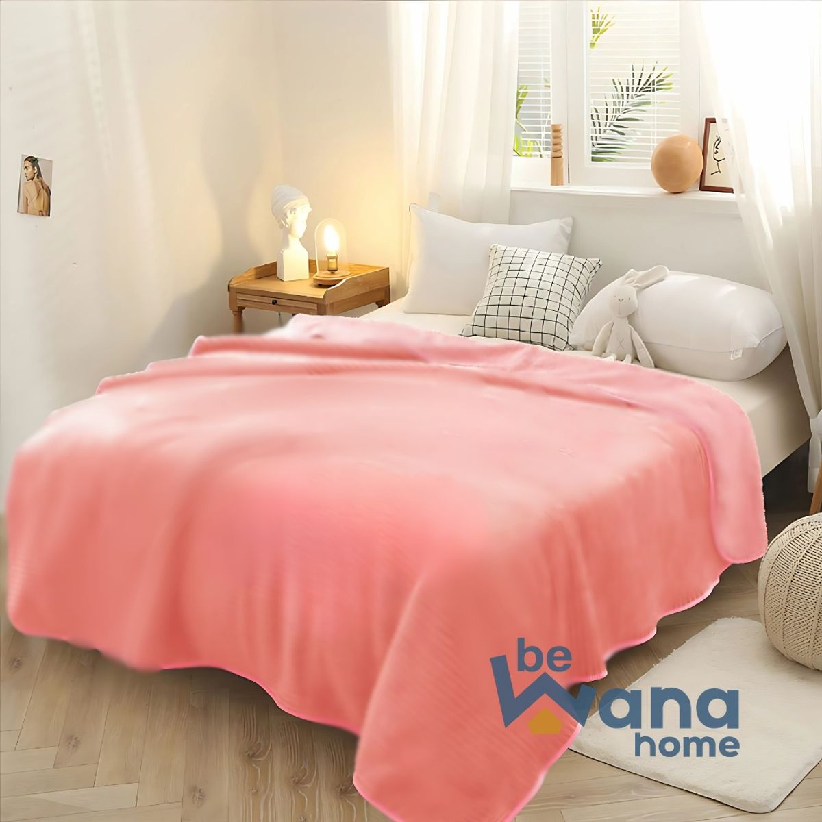 CASATEX - Manta Polar Antialérgica Delgada PREMIUM 2PLZ Melon