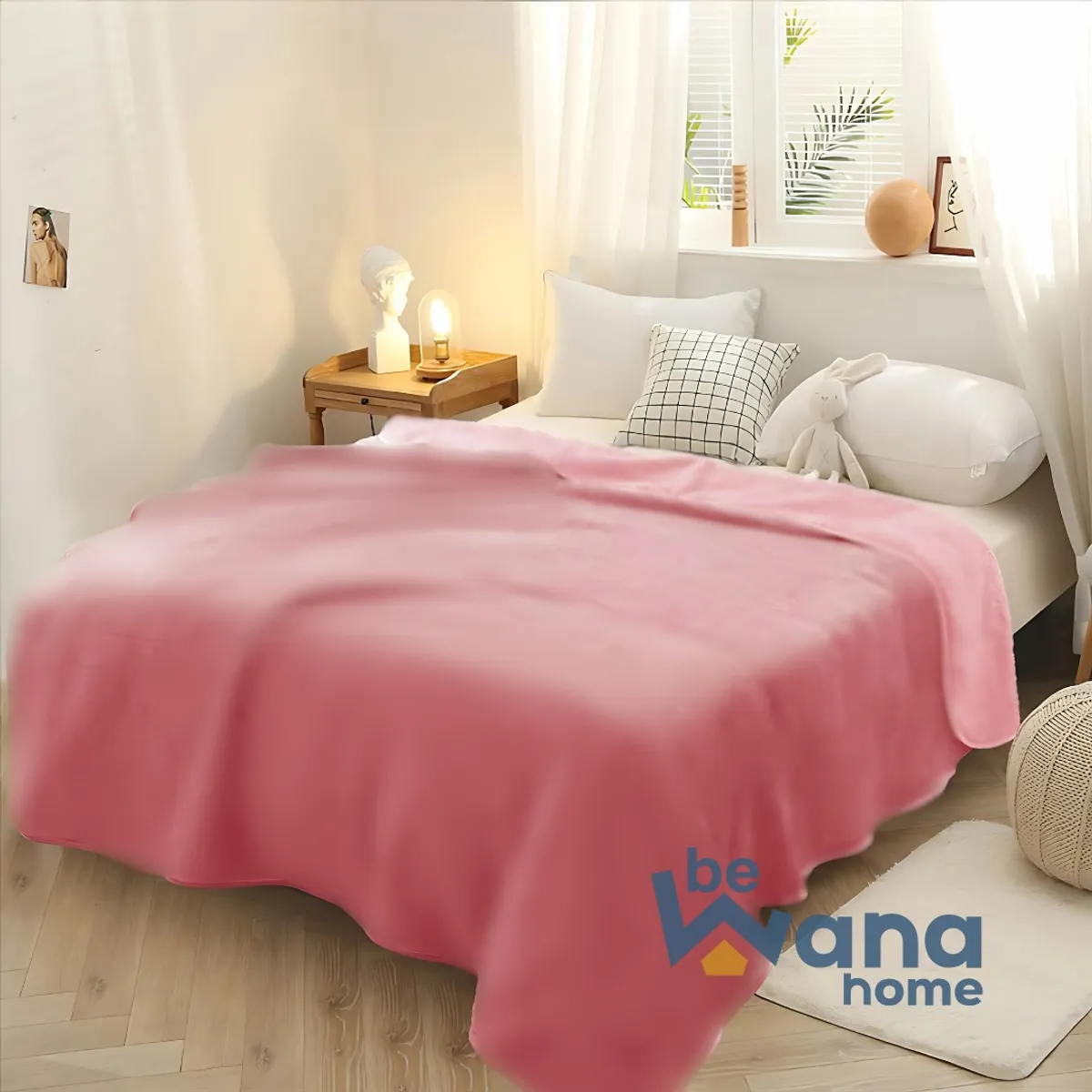 CASATEX - Manta Polar Antialérgica Delgada PREMIUM 2PLZ Rosado