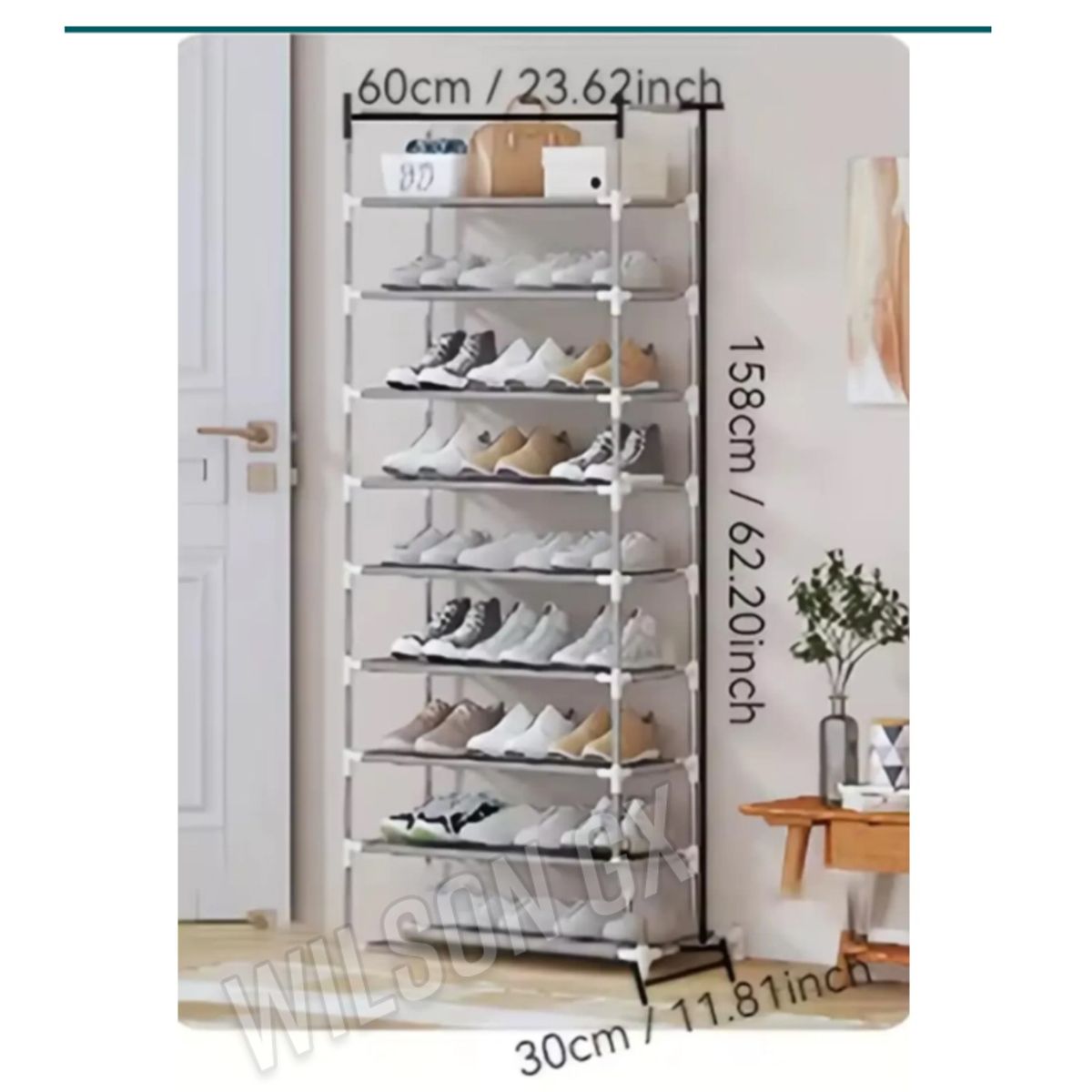 GENERICO - Organizador Estante de 9 Niveles para Zapatos Ropa Dormitorio 1.5 m