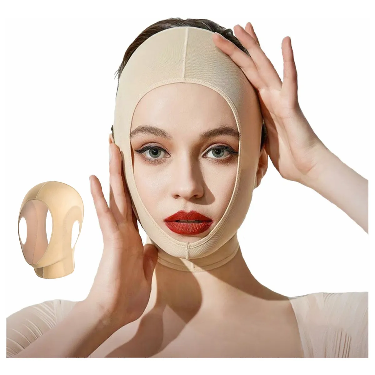 ZIMRAHYG - Mentonera Faja Reductora Anti Arruga Papada Cachete Mejilla