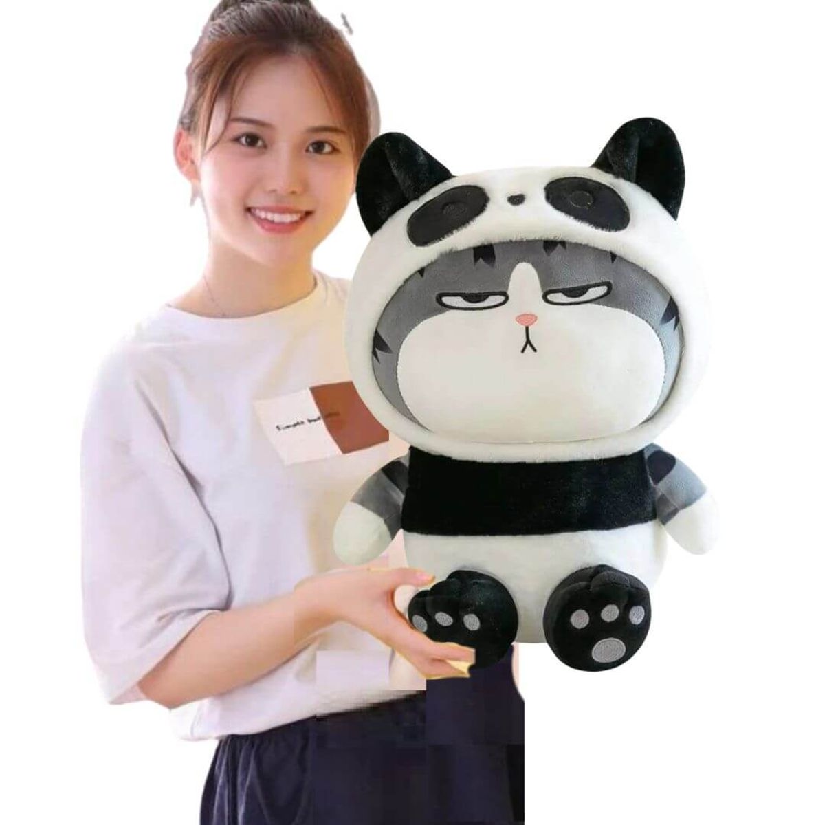 GENERICO - Peluche Gato Emperador Panda Gato Gruñon - Mide 42 cm alto