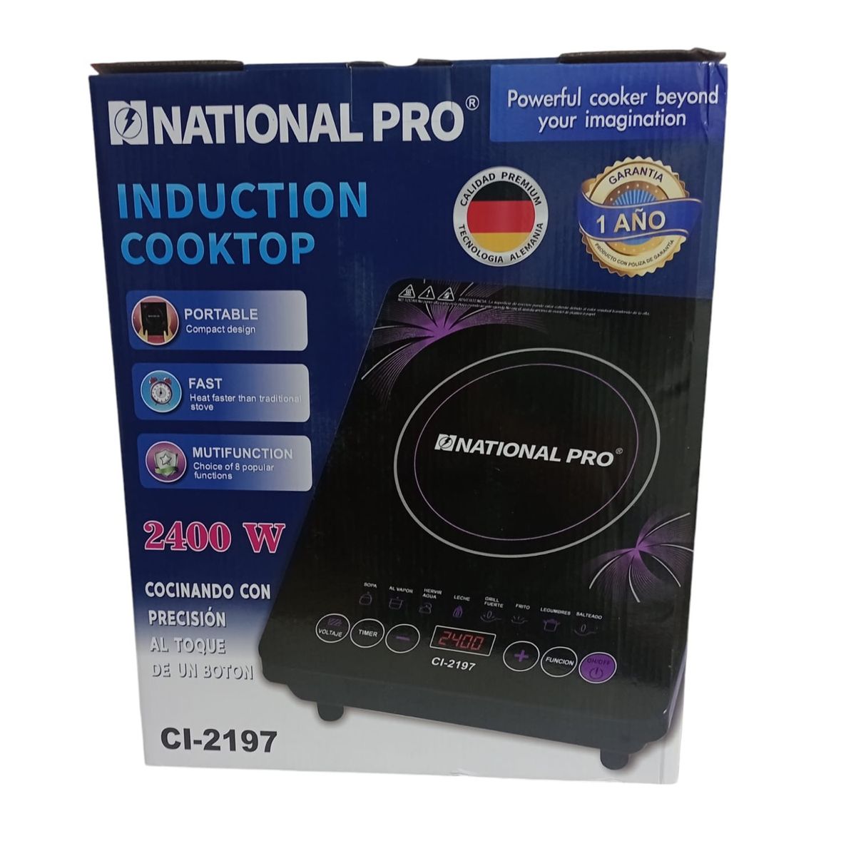 NATIONAL - Cocina de Inducción National Pro Táctil Tecnología alemana Original