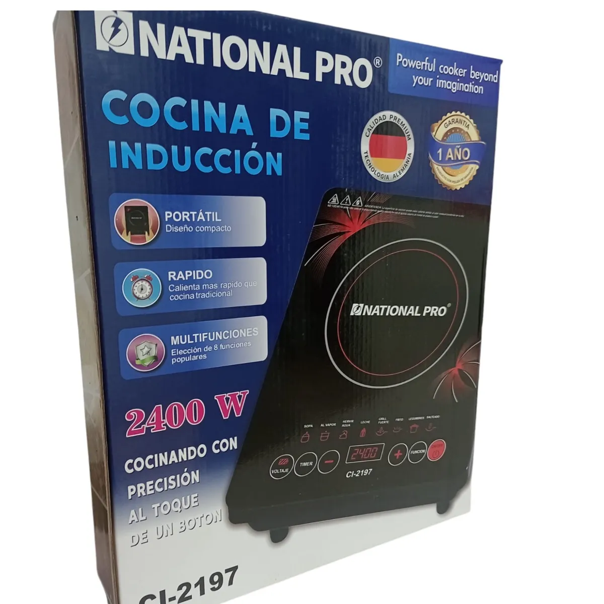 NATIONAL - Cocina de Inducción National Pro Táctil Tecnología alemana Original