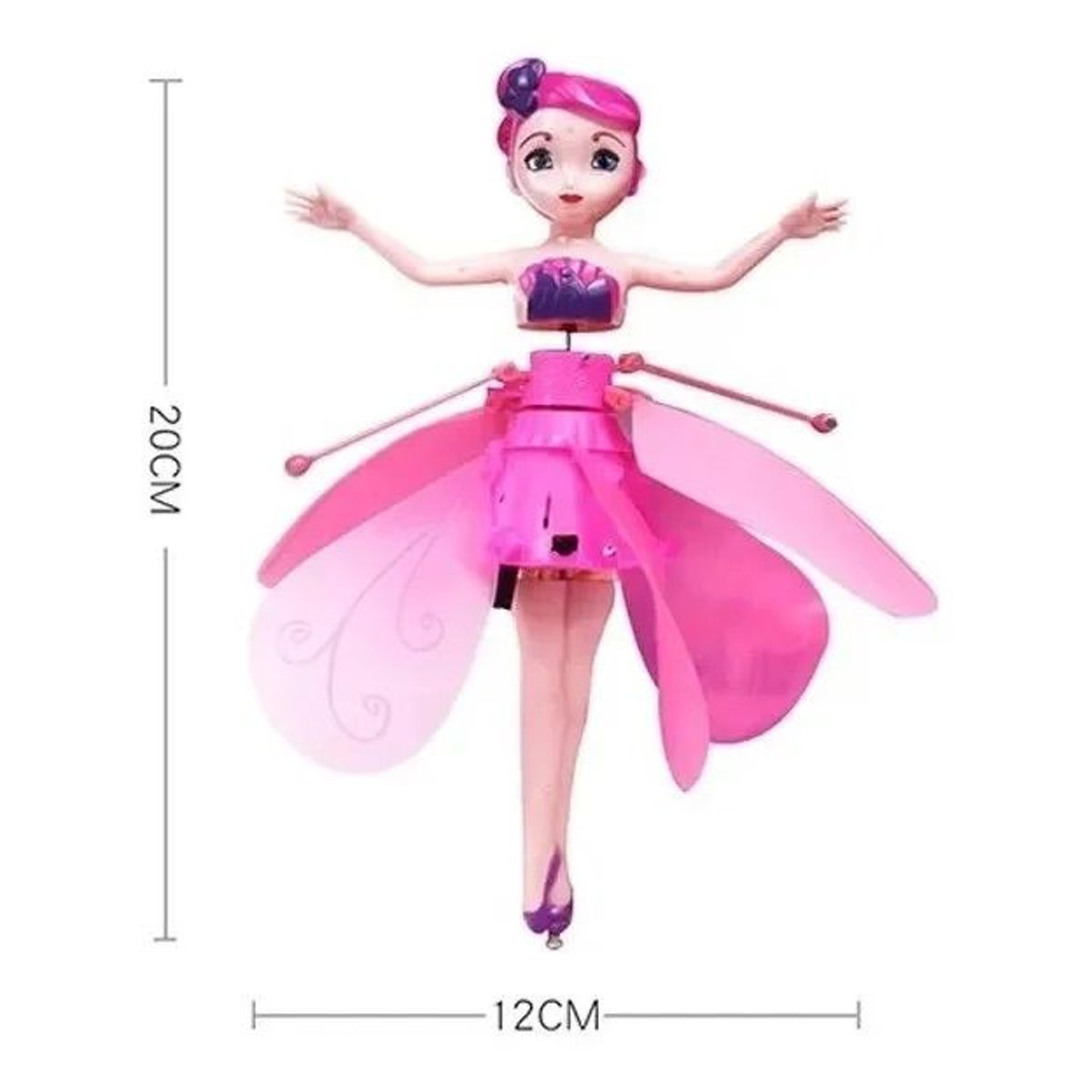 GENERICO - Muñeca hada voladora con luces y sensor