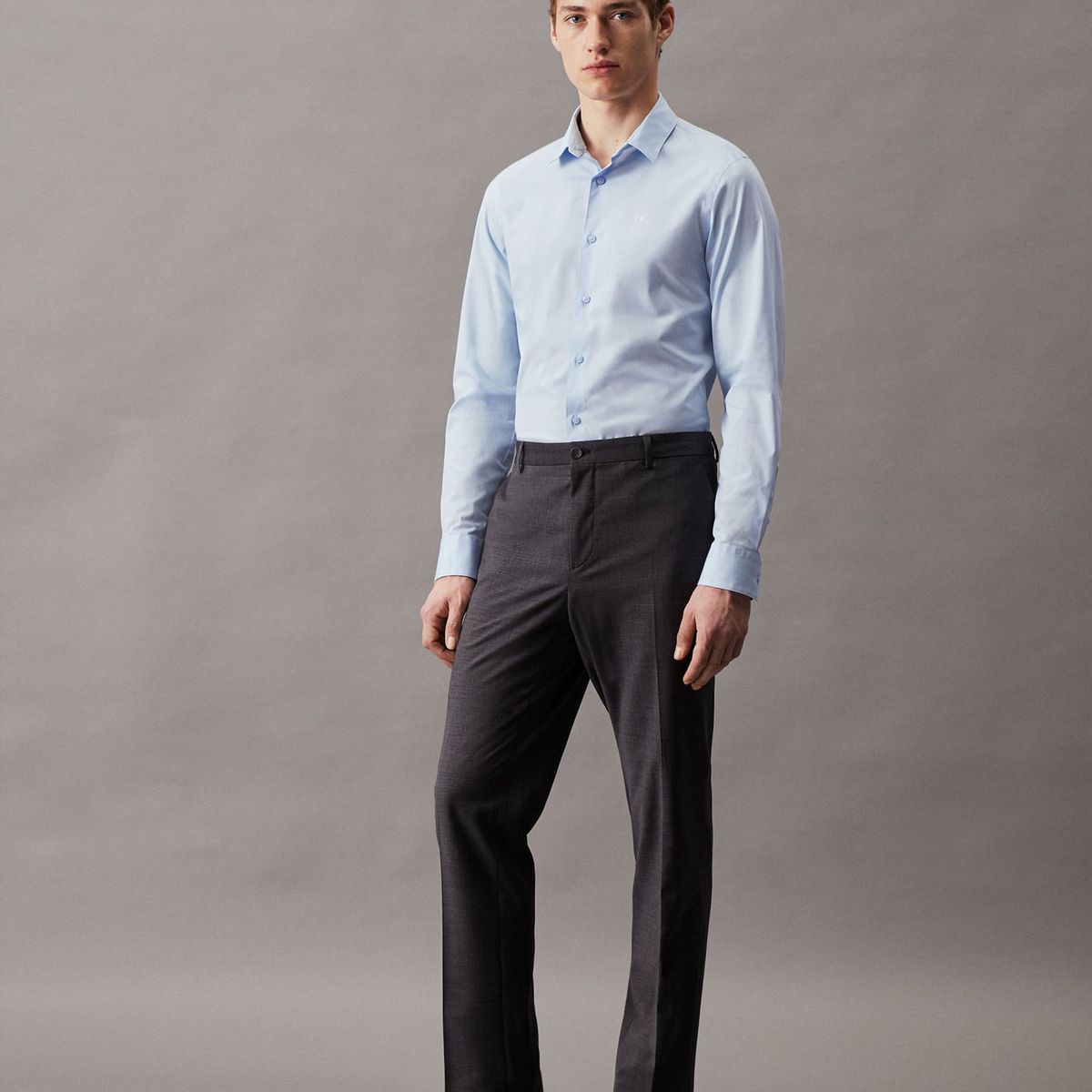 CALVIN KLEIN - CAMISA POPLIN STRETCH SLIM SHIRT
