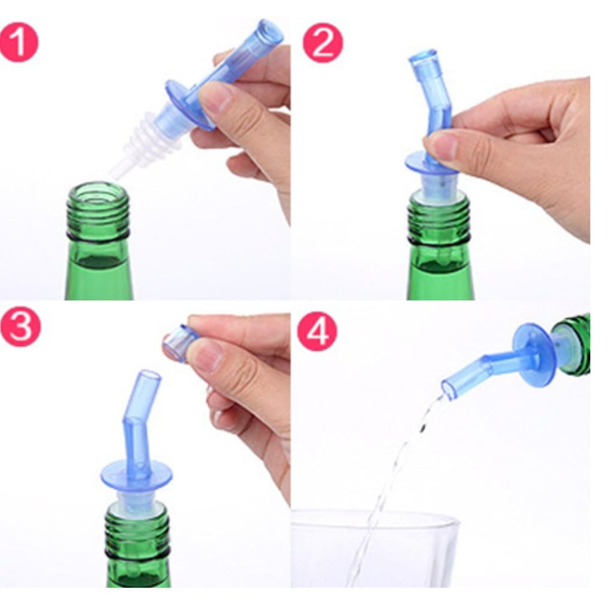 GENERICO - Pack De 4 Dosificadores De Bar De Colores Variados