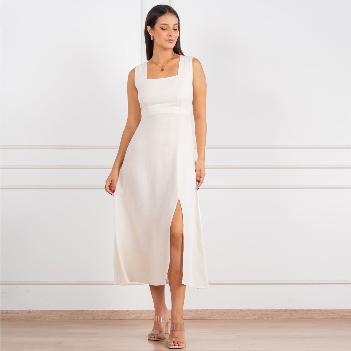 JAROLA - Vestido Midi Lino Jarola Danna