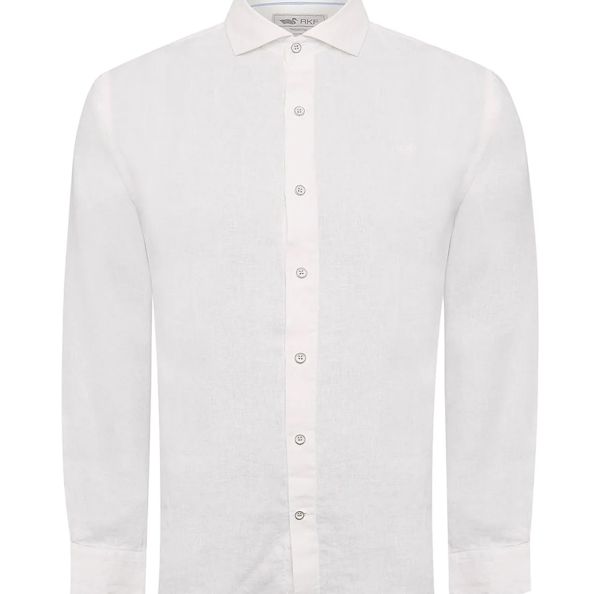 ROCKFORD - Camisa Rockford Hombre Linen Blanco ROCKFORD