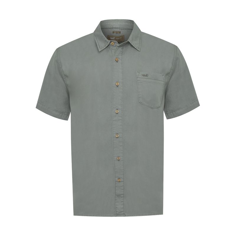 ROCKFORD - Camisa Rockford Hombre Tencel Verde ROCKFORD