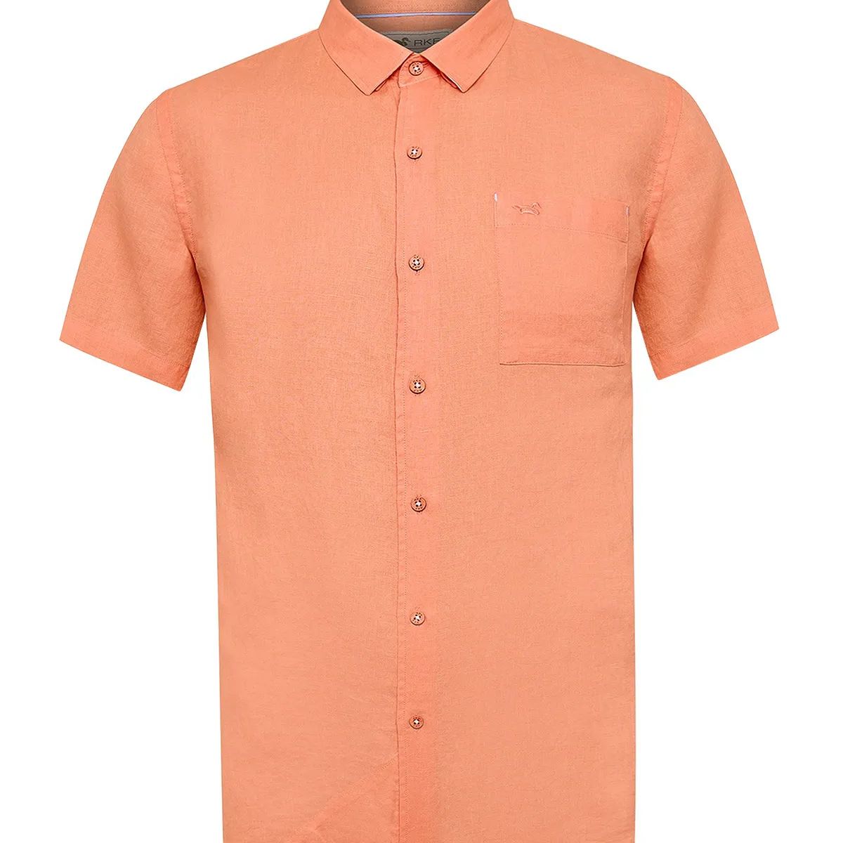 ROCKFORD - Camisa Rockford Hombre Linenshort Naranjo ROCKFORD