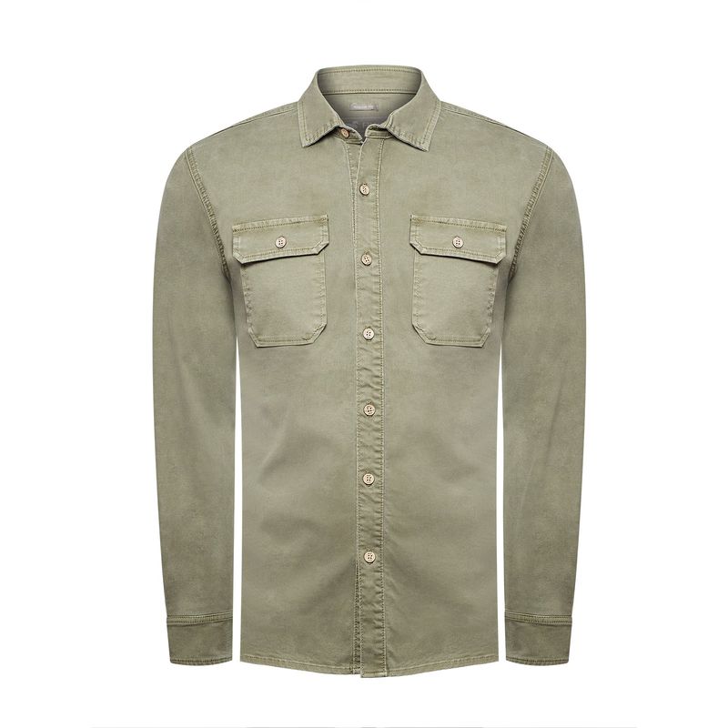 ROCKFORD - Camisa Rockford Hombre Denim Verde ROCKFORD