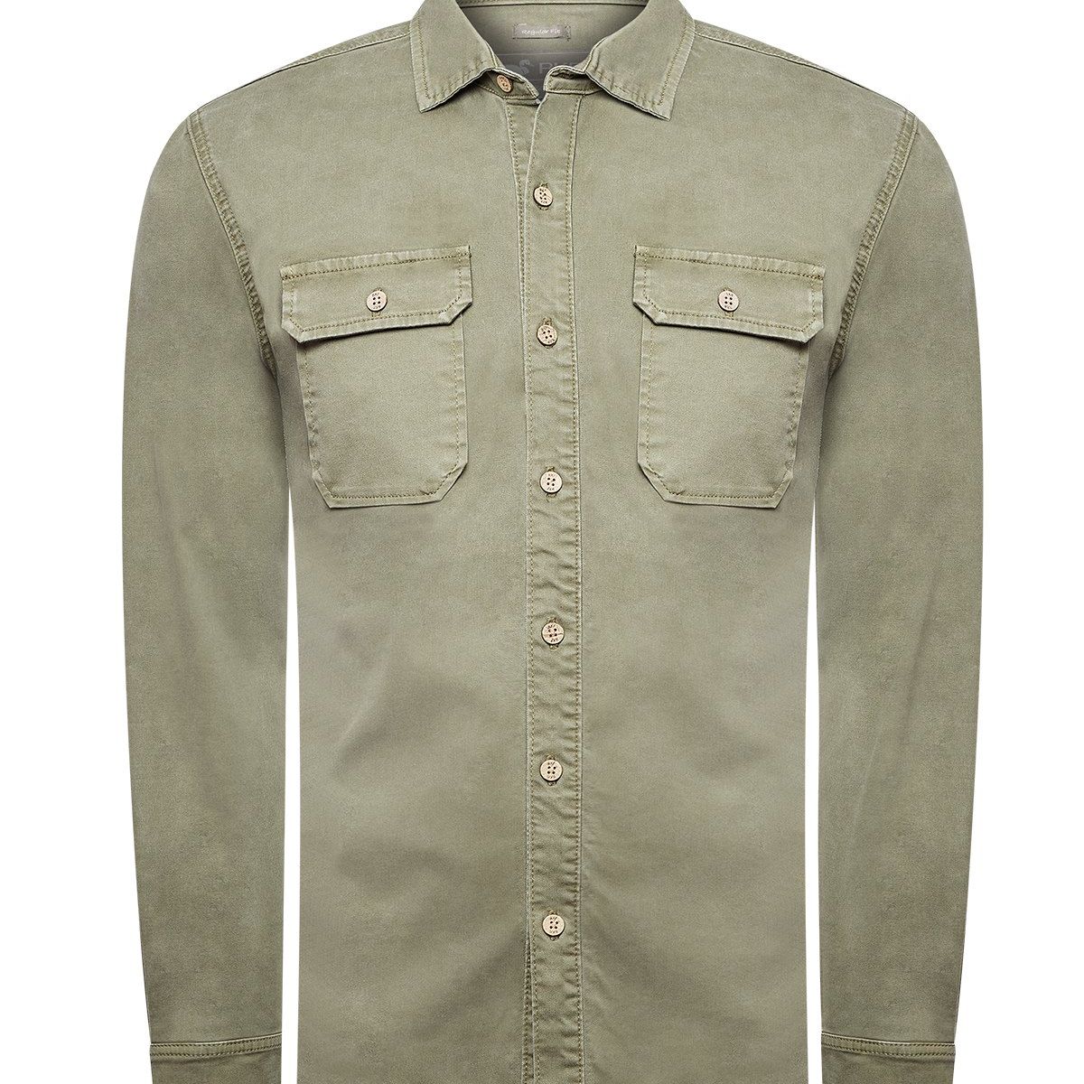 ROCKFORD - Camisa Rockford Hombre Denim Verde ROCKFORD
