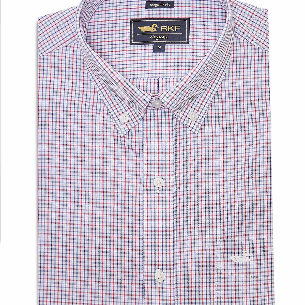 ROCKFORD - Camisa Libre de Arrugas Hombre Morado Multicolor WF PB Rockford