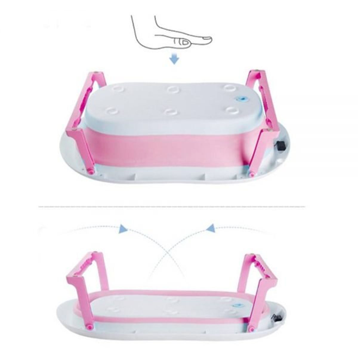 DOUX BEBE - Bañera Plegable con Termómetro para Bebés «TERMO» Pink
