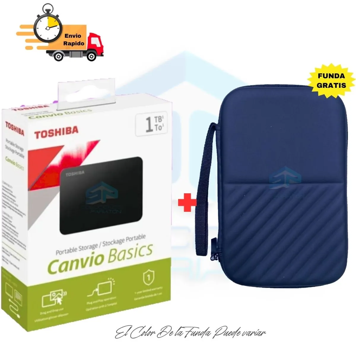 TOSHIBA - Disco Duro Externo Toshiba Canvio Basics 1 TB-Negro