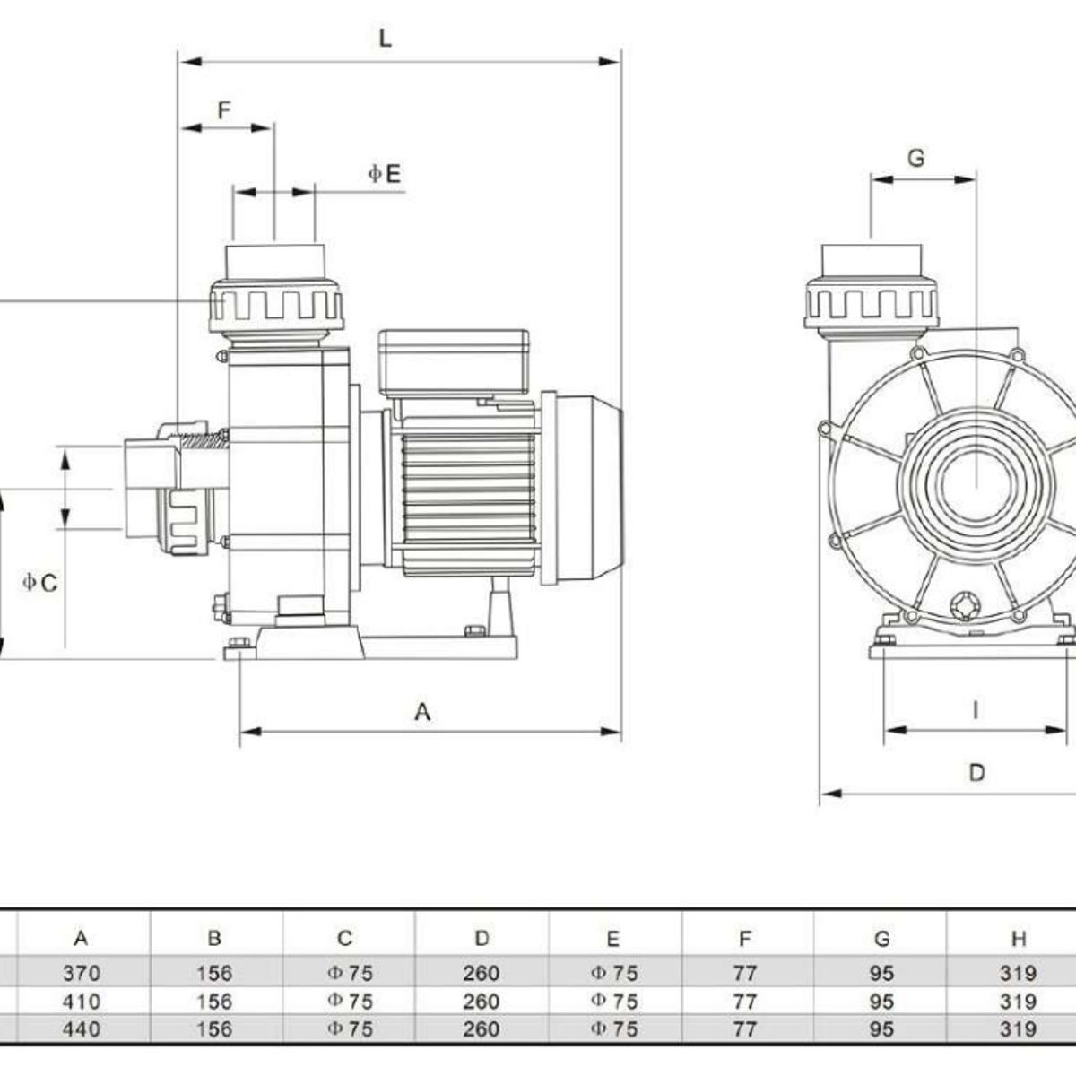 GLONG - Bomba para Hidromasaje 3.0 HP Monofásica BTP Glong #3