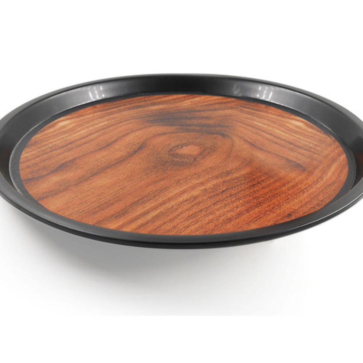 GENERICO - Bandeja Antideslizante Modelo Vintage Elegante De 42 Cm Marrón