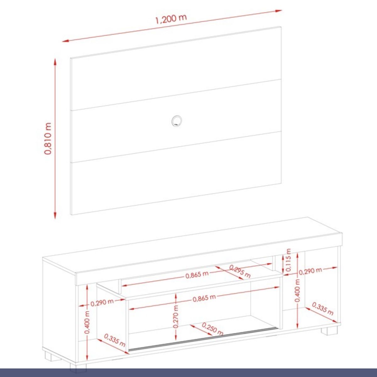 CASA BELLA - COMBO SALA TV CASABELLA DARIO - BLANCOMARRON